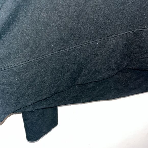 ATHLETA BLACK MEDIUM MODAL STRETCH HOODIE WITH SHEER MESH STRIPES ON ARMS - Picture 5 of 9